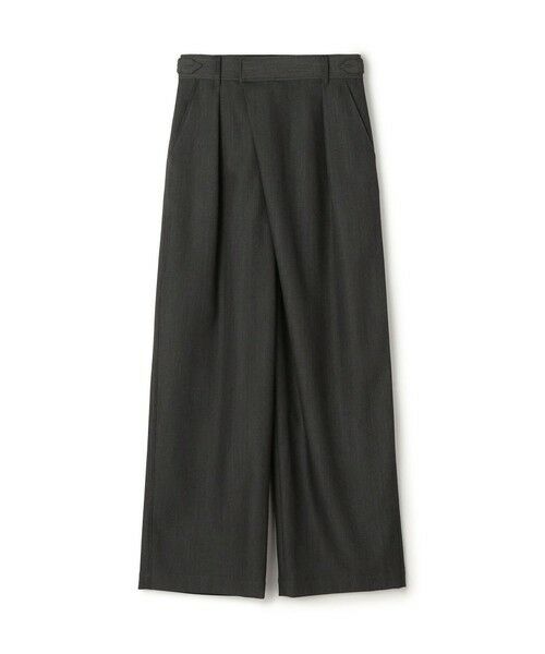 TOMORROWLAND / トゥモローランド スラックス・ドレスパンツ | ポリエステルウールドスキン アシンメトリーパンツ（17 チャコールグレー）