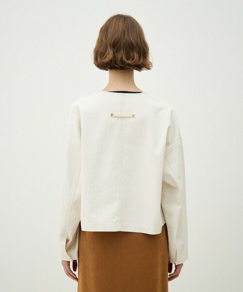 TOMORROWLAND / トゥモローランド ノーカラージャケット | ピグメントドリルクロス クルーネックジャケット | 詳細4