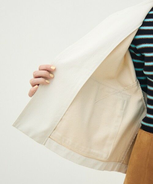 TOMORROWLAND / トゥモローランド ノーカラージャケット | ピグメントドリルクロス クルーネックジャケット | 詳細5