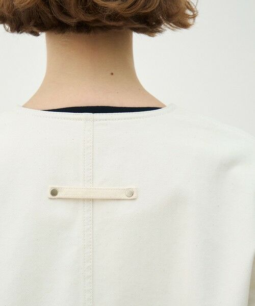 TOMORROWLAND / トゥモローランド ノーカラージャケット | ピグメントドリルクロス クルーネックジャケット | 詳細7