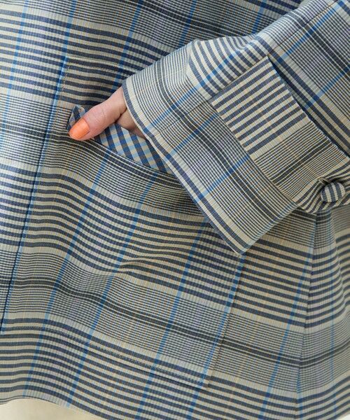 TOMORROWLAND / トゥモローランド ステンカラーコート | 【WEB先行予約】トゥーサイドチェック ステンカラーショートコート | 詳細11