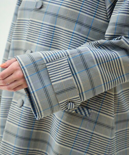 TOMORROWLAND / トゥモローランド ステンカラーコート | 【WEB先行予約】トゥーサイドチェック ステンカラーショートコート | 詳細9