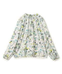 TOMORROWLAND / トゥモローランド シャツ・ブラウス | オーキッドフラワープリント ネックギャザーブラウス