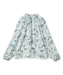 TOMORROWLAND / トゥモローランド シャツ・ブラウス | オーキッドフラワープリント ネックギャザーブラウス