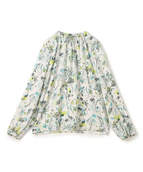 TOMORROWLAND / トゥモローランド シャツ・ブラウス | オーキッドフラワープリント ネックギャザーブラウス（24 イエロー系）