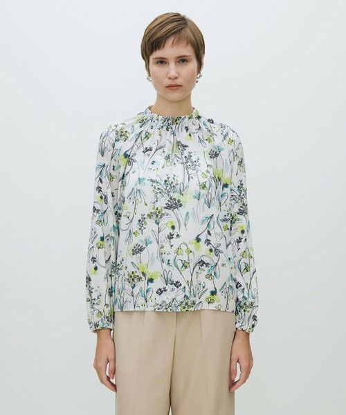 TOMORROWLAND / トゥモローランド シャツ・ブラウス | オーキッドフラワープリント ネックギャザーブラウス | 詳細2