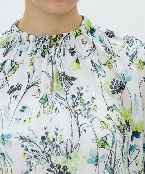 TOMORROWLAND / トゥモローランド シャツ・ブラウス | オーキッドフラワープリント ネックギャザーブラウス | 詳細6