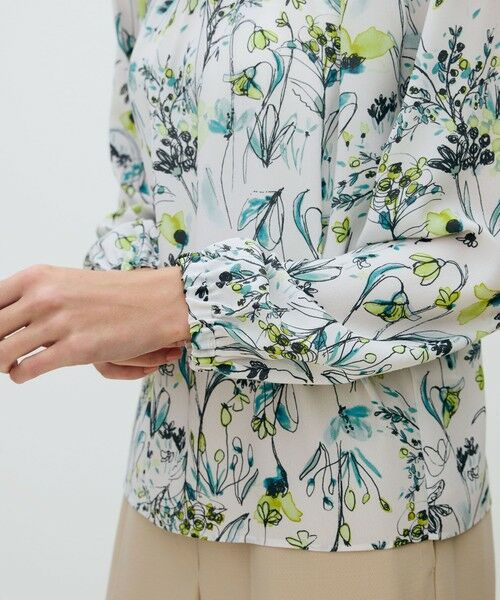 TOMORROWLAND / トゥモローランド シャツ・ブラウス | オーキッドフラワープリント ネックギャザーブラウス | 詳細7