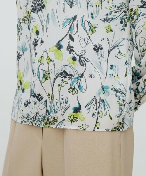 TOMORROWLAND / トゥモローランド シャツ・ブラウス | オーキッドフラワープリント ネックギャザーブラウス | 詳細8