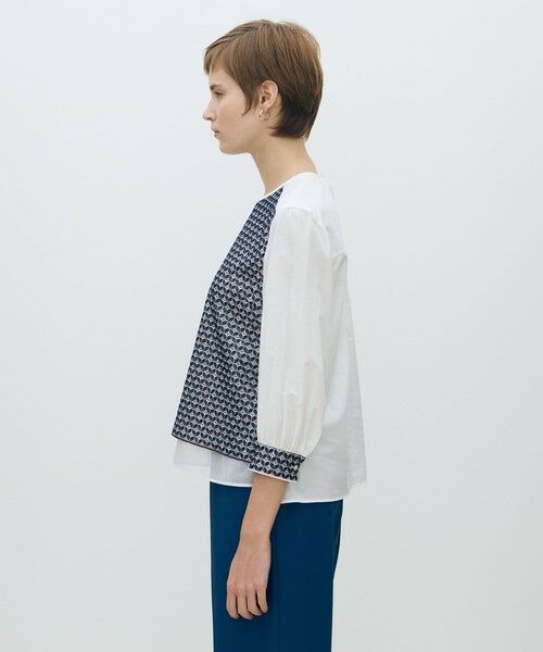 TOMORROWLAND / トゥモローランド シャツ・ブラウス | リーフエンブロイダリー コンビプルオーバーブラウス | 詳細3