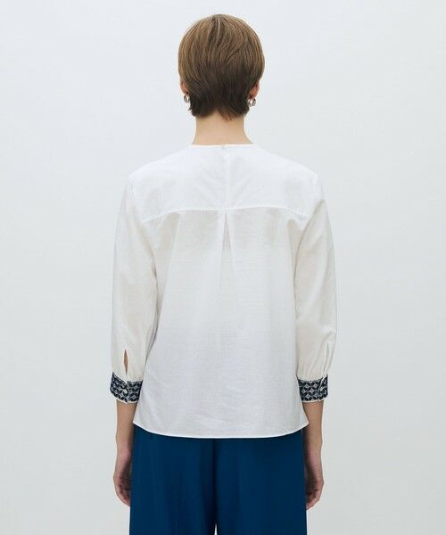TOMORROWLAND / トゥモローランド シャツ・ブラウス | リーフエンブロイダリー コンビプルオーバーブラウス | 詳細4