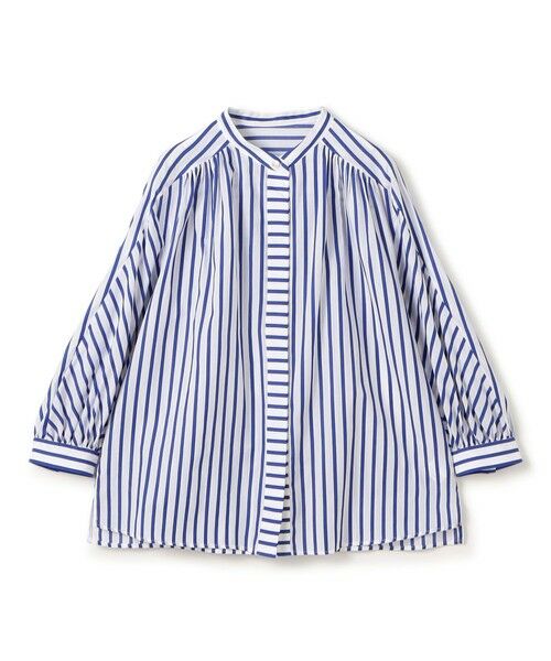TOMORROWLAND / トゥモローランド シャツ・ブラウス | トラックストライプ ギャザーブラウス（66 ブルー系）
