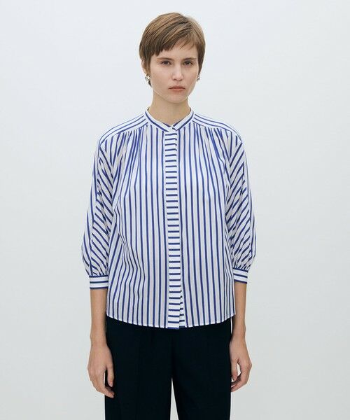TOMORROWLAND / トゥモローランド シャツ・ブラウス | トラックストライプ ギャザーブラウス | 詳細2