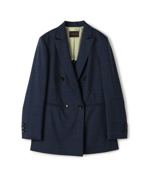 TOMORROWLAND / トゥモローランド テーラードジャケット | スクーロブルー ダブルブレストジャケット(66 ネイビー系)