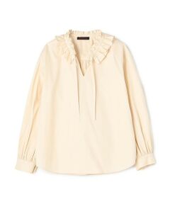 TOMORROWLAND / トゥモローランド シャツ・ブラウス | ライトモールスキン ラッフルブラウス