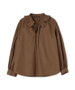 TOMORROWLAND / トゥモローランド シャツ・ブラウス | ライトモールスキン ラッフルブラウス