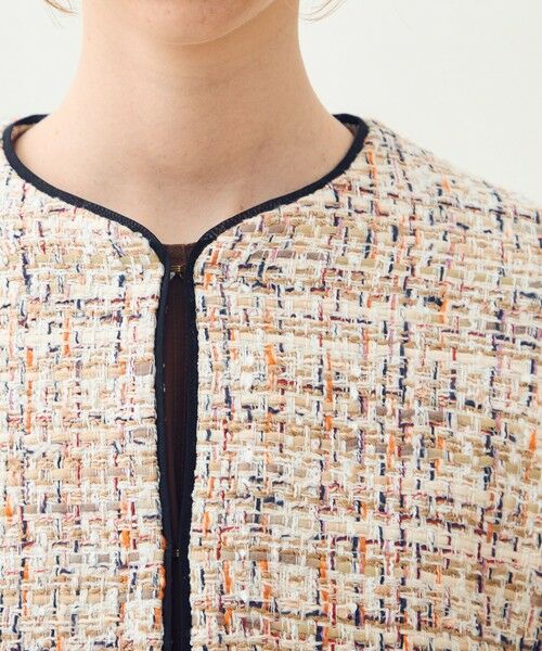 TOMORROWLAND / トゥモローランド ノーカラージャケット | ホロウファンシーツイード ノーカラートリミングジャケット | 詳細6