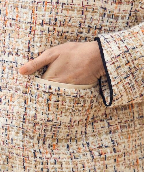 TOMORROWLAND / トゥモローランド ノーカラージャケット | ホロウファンシーツイード ノーカラートリミングジャケット | 詳細8