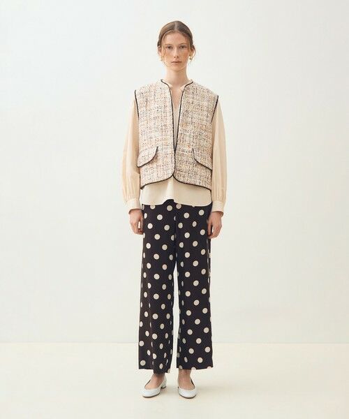 TOMORROWLAND / トゥモローランド ベスト | ホロウファンシーツイード トリミングジレ | 詳細1