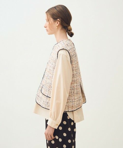 TOMORROWLAND / トゥモローランド ベスト | ホロウファンシーツイード トリミングジレ | 詳細3