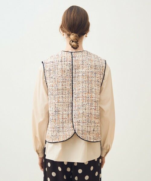 TOMORROWLAND / トゥモローランド ベスト | ホロウファンシーツイード トリミングジレ | 詳細4