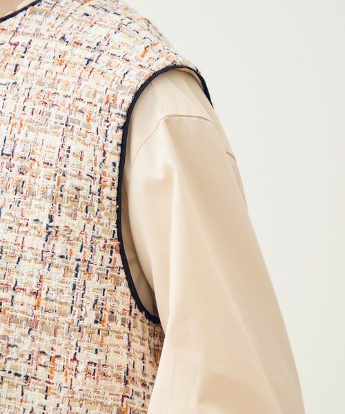 TOMORROWLAND / トゥモローランド ベスト | ホロウファンシーツイード トリミングジレ | 詳細7