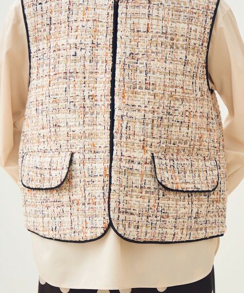 TOMORROWLAND / トゥモローランド ベスト | ホロウファンシーツイード トリミングジレ | 詳細9