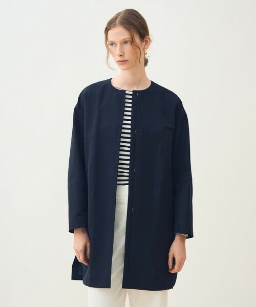 TOMORROWLAND / トゥモローランド その他アウター | グログランドット ノーカラーコート | 詳細2