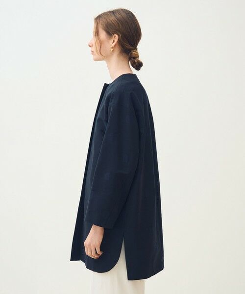 TOMORROWLAND / トゥモローランド その他アウター | グログランドット ノーカラーコート | 詳細3