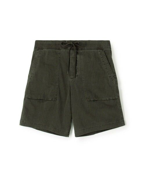 TOMORROWLAND / トゥモローランド ショート・ハーフ・半端丈パンツ | ヘリンボーンツイルユーティリティショートパンツ MHBS4302（55 ダークグリーン）