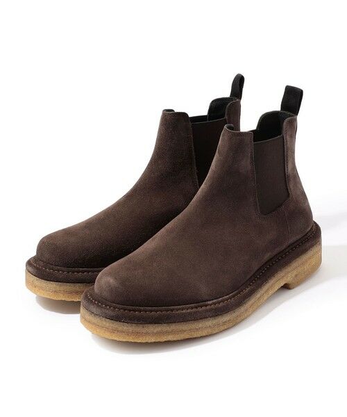 TOMORROWLAND / トゥモローランド ブーツ（ショート丈） | スエード チェルシーブーツ SMOTP8484（48 ダークブラウン系）