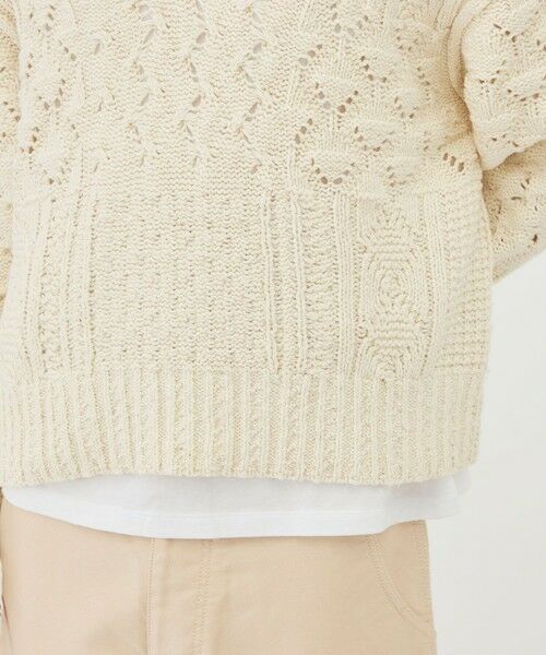 TOMORROWLAND / トゥモローランド ニット・セーター | コットンウールアラン オープンカラープルオーバー | 詳細7