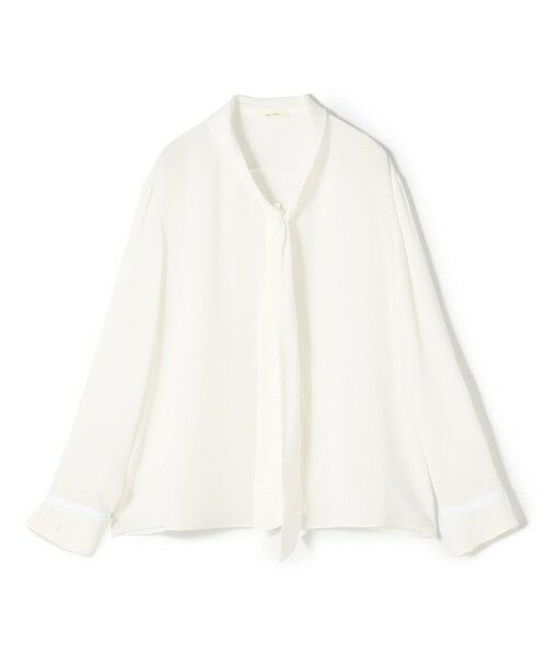 TOMORROWLAND / トゥモローランド シャツ・ブラウス | シアーレースコラージュ ボウタイナローブラウス（11 ホワイト）