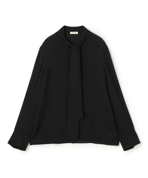 TOMORROWLAND / トゥモローランド シャツ・ブラウス | シアーレースコラージュ ボウタイナローブラウス（19 ブラック）