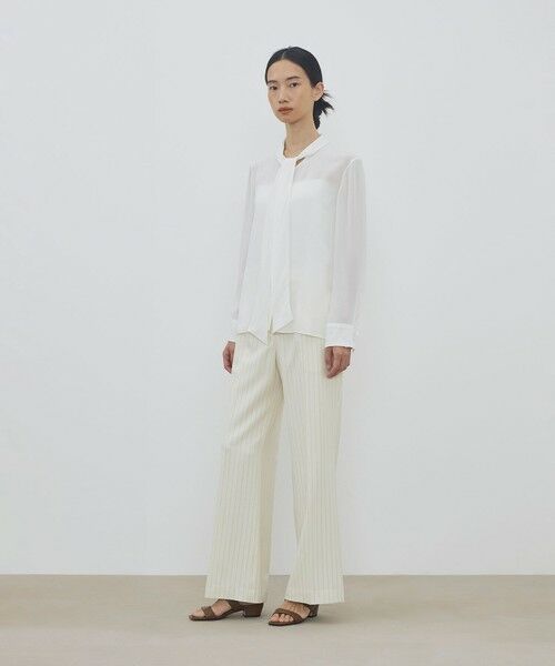 TOMORROWLAND / トゥモローランド シャツ・ブラウス | シアーレースコラージュ ボウタイナローブラウス | 詳細1