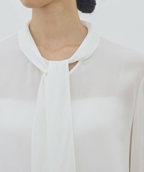 TOMORROWLAND / トゥモローランド シャツ・ブラウス | シアーレースコラージュ ボウタイナローブラウス | 詳細5