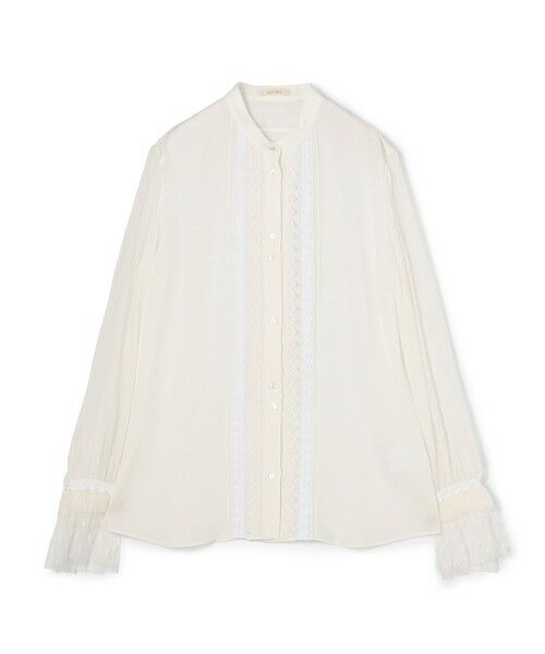 TOMORROWLAND / トゥモローランド シャツ・ブラウス | シアーレースコラージュ マルチレーステープブラウス（11 ホワイト）