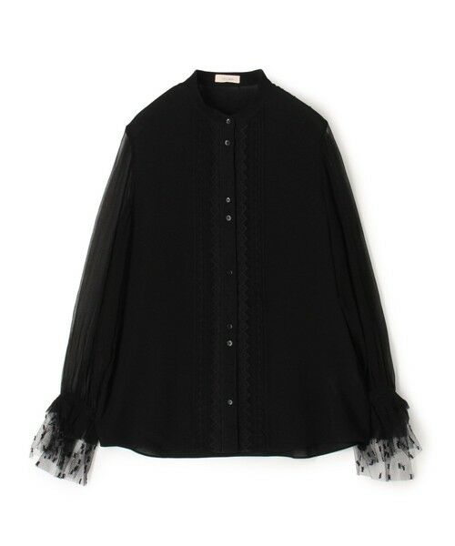 TOMORROWLAND / トゥモローランド シャツ・ブラウス | シアーレースコラージュ マルチレーステープブラウス（19 ブラック）