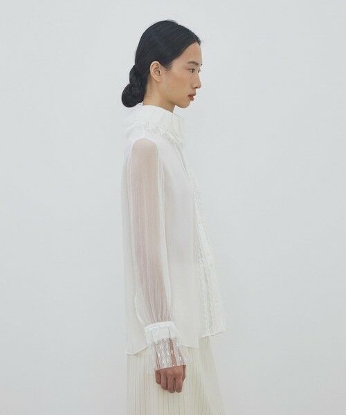 TOMORROWLAND / トゥモローランド シャツ・ブラウス | シアーレースコラージュ マルチレーステープブラウス | 詳細3