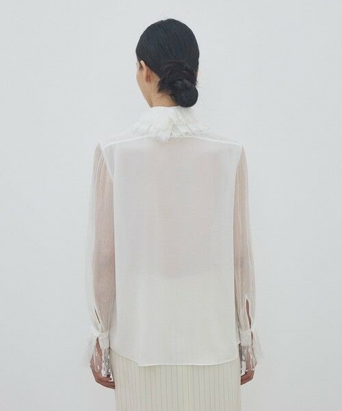 TOMORROWLAND / トゥモローランド シャツ・ブラウス | シアーレースコラージュ マルチレーステープブラウス | 詳細4