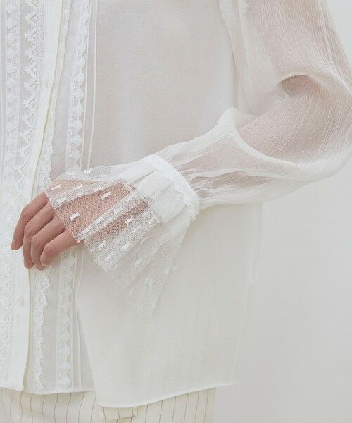 TOMORROWLAND / トゥモローランド シャツ・ブラウス | シアーレースコラージュ マルチレーステープブラウス | 詳細6