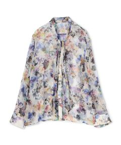 TOMORROWLAND / トゥモローランド シャツ・ブラウス | ブルームスケーププリント ボウタイナローブラウス