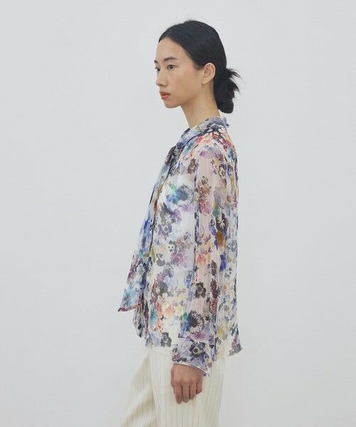 TOMORROWLAND / トゥモローランド シャツ・ブラウス | ブルームスケーププリント ボウタイナローブラウス | 詳細3