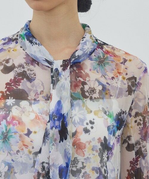 TOMORROWLAND / トゥモローランド シャツ・ブラウス | ブルームスケーププリント ボウタイナローブラウス | 詳細5