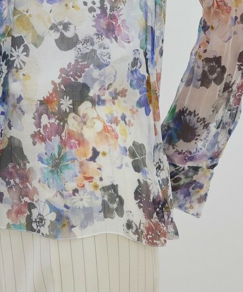 TOMORROWLAND / トゥモローランド シャツ・ブラウス | ブルームスケーププリント ボウタイナローブラウス | 詳細7