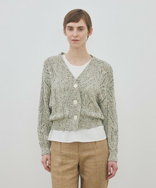 TOMORROWLAND / トゥモローランド カーディガン・ボレロ | コットンスパンコールムリネ Vネックカーディガン | 詳細2