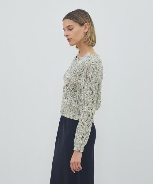 TOMORROWLAND / トゥモローランド ニット・セーター | コットンスパンコールムリネ キーネックプルオーバー | 詳細3