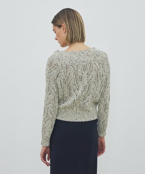 TOMORROWLAND / トゥモローランド ニット・セーター | コットンスパンコールムリネ キーネックプルオーバー | 詳細4