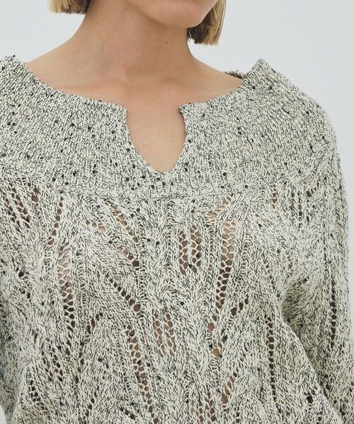 TOMORROWLAND / トゥモローランド ニット・セーター | コットンスパンコールムリネ キーネックプルオーバー | 詳細5