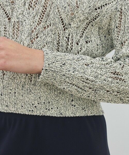 TOMORROWLAND / トゥモローランド ニット・セーター | コットンスパンコールムリネ キーネックプルオーバー | 詳細6